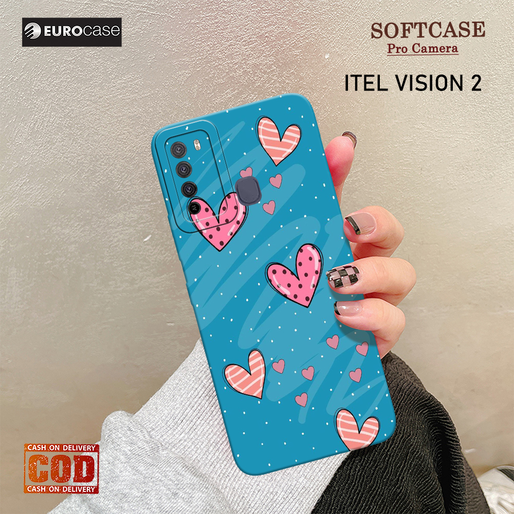 Soft Case Hp Itel Vision 2 - eurocase - Fashion Case Love - Casing Itel Vision 2 - Kasing Hp Itel Vi