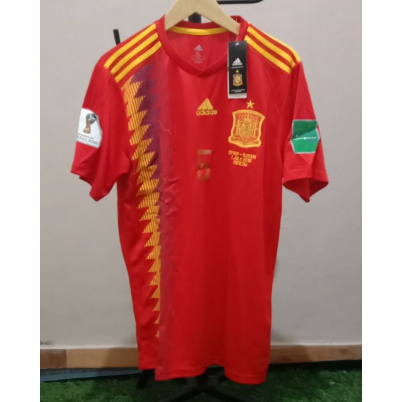 JERSEY TIMNAS SPANYOL HOME 2018 NAMESET (A.INIESTA) #6 SIZE XL