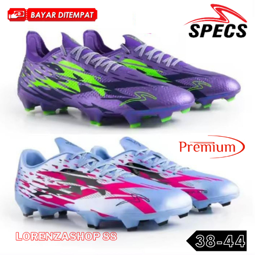 Gratis Ongkir  Sepatu Bola SPECS Accelerator Alpha XTD Elite Pro FG IN 102090 Original 100% BNIB Lilac Blue Violete/Green Gecko 2 warna 38-44 Lightspeed Sepatu pull Sepak Bola Pria Dewasa Terbaik 2023