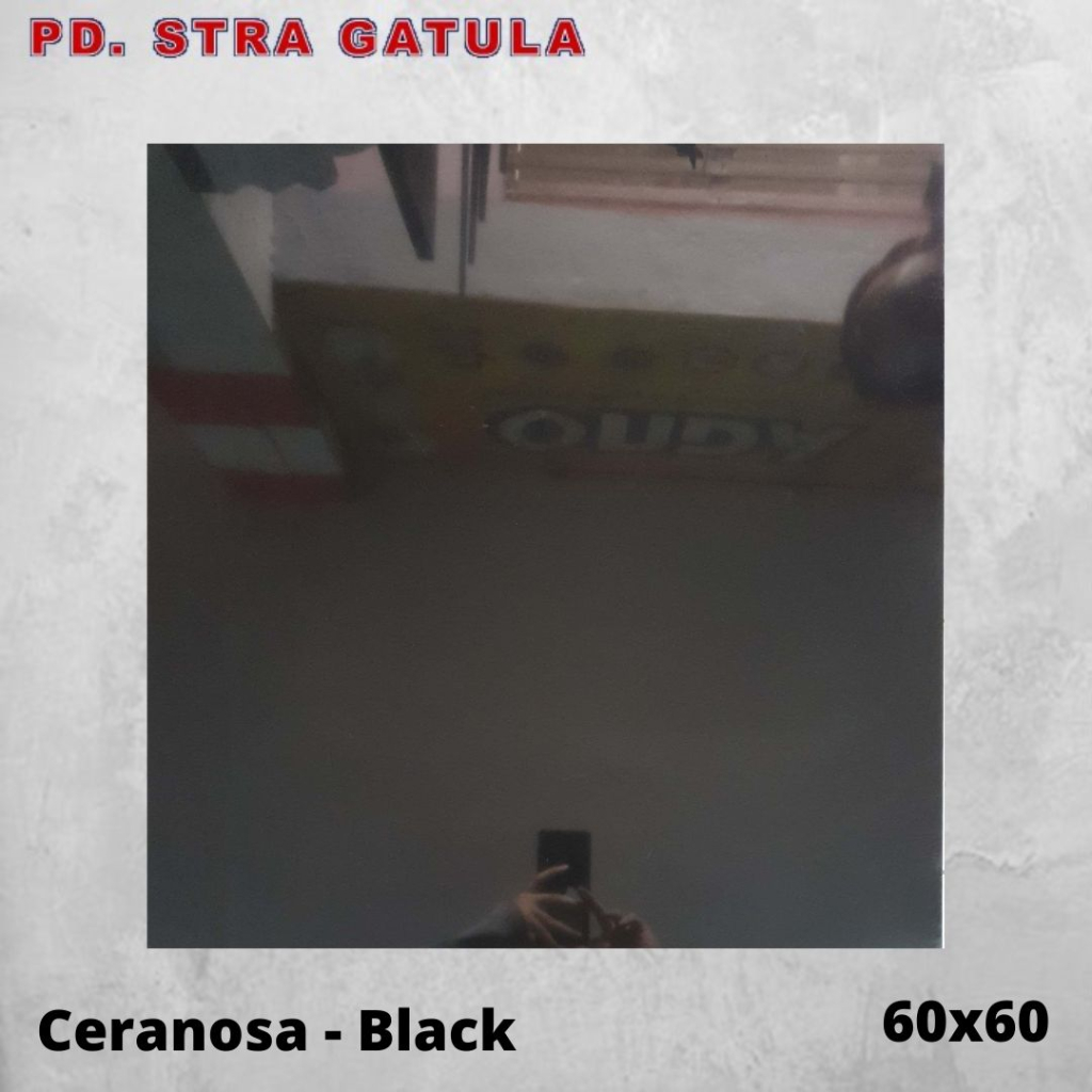 Granit 60x60 Ceranosa Black Gloss - Granit Dinding - Granit Lantai