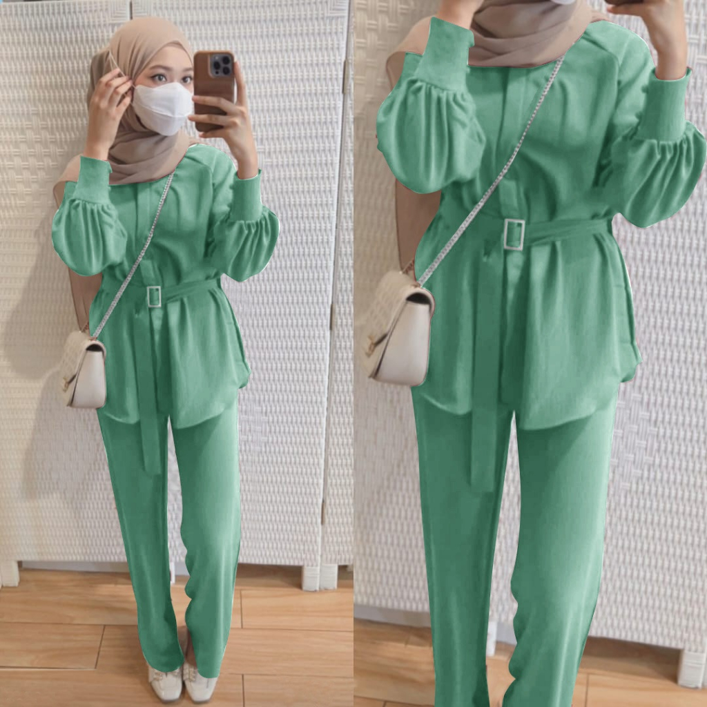 JYACOLECTION-SETELAN WANITA TERBARU-SET WANITA MUSLIM-SET OOTD TERBARU-SETELAN LEBARAN TERBARU-SET A