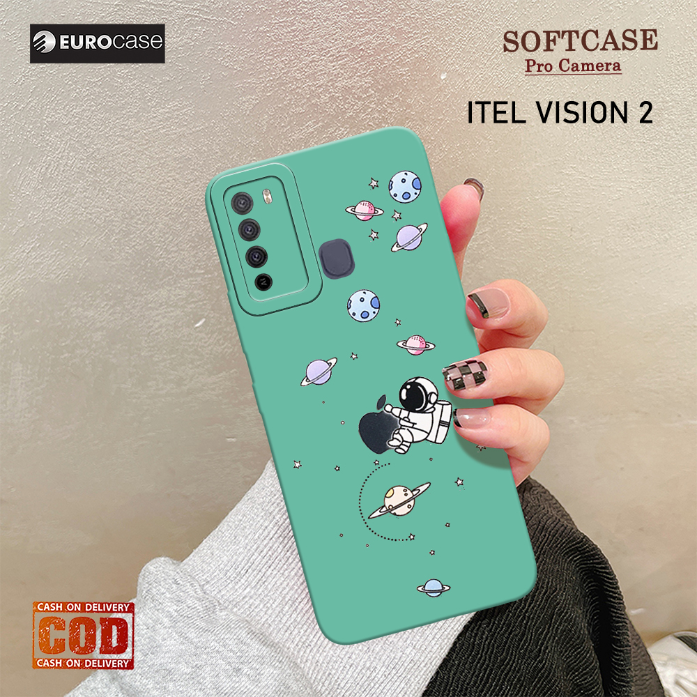 Soft Case Hp Itel Vision 2 - eurocase - Fashion Case Astronot - Casing Itel Vision 2 - Kasing Hp Ite