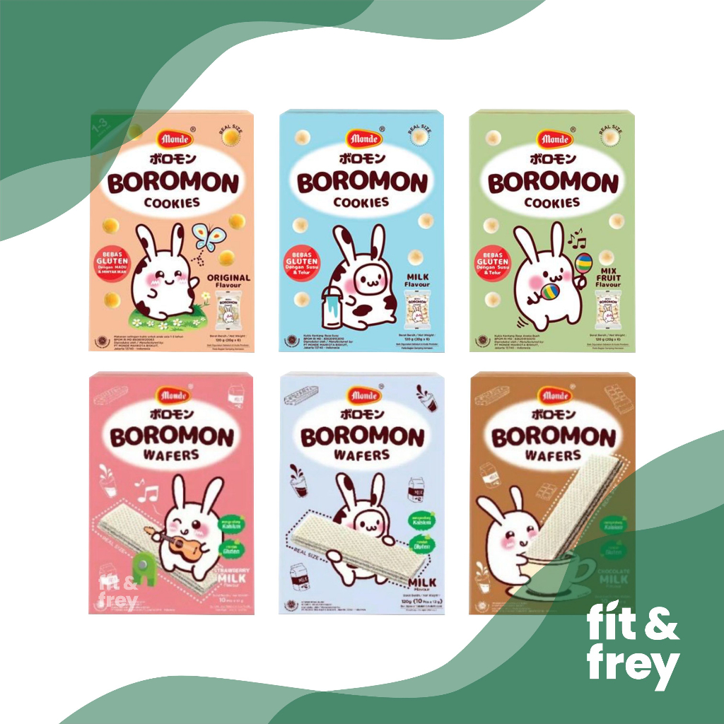 MONDE Boromon Cookies - Cemilan Biskuit Anak - Snack Sehat Bayi Anak - Wafer / Multigrain