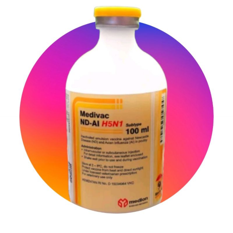 Vaksin Ayam Medivac ND AI H5N1 New Formula 100ml dosis 200ekor