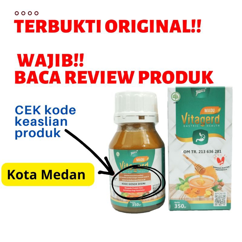 Madu Vitagerd Herbal Obat Asam Lambung Gerd Maag Gelisah Radang Usus Mual Sesak Nafas Dada Panas