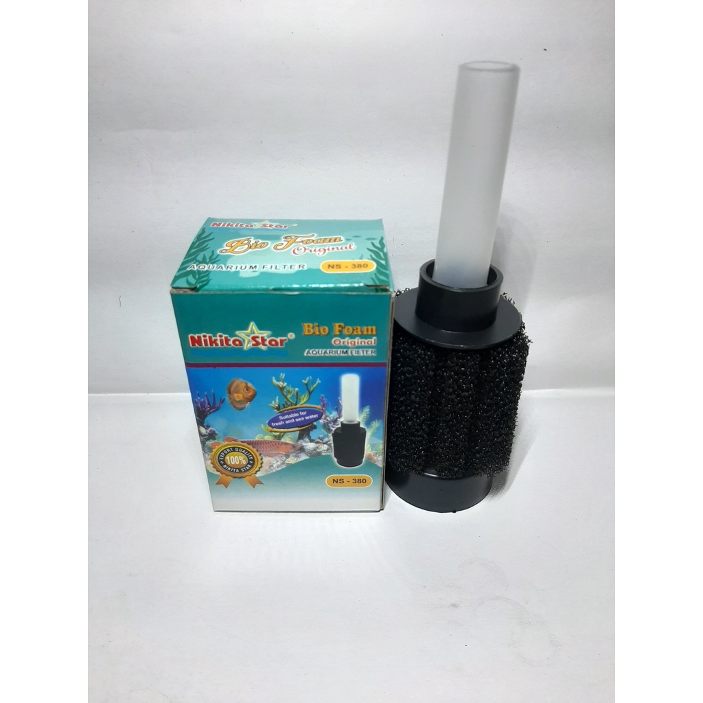 Sponge filter bio foam filter aquarium ikan hias nikita star ns-380 sponge filter kecil bulat