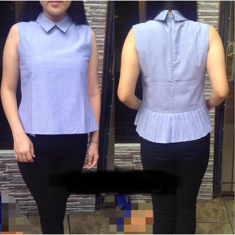 Atasan Wanita / Atasan Denim / Baju Denim / Blouse Wanita