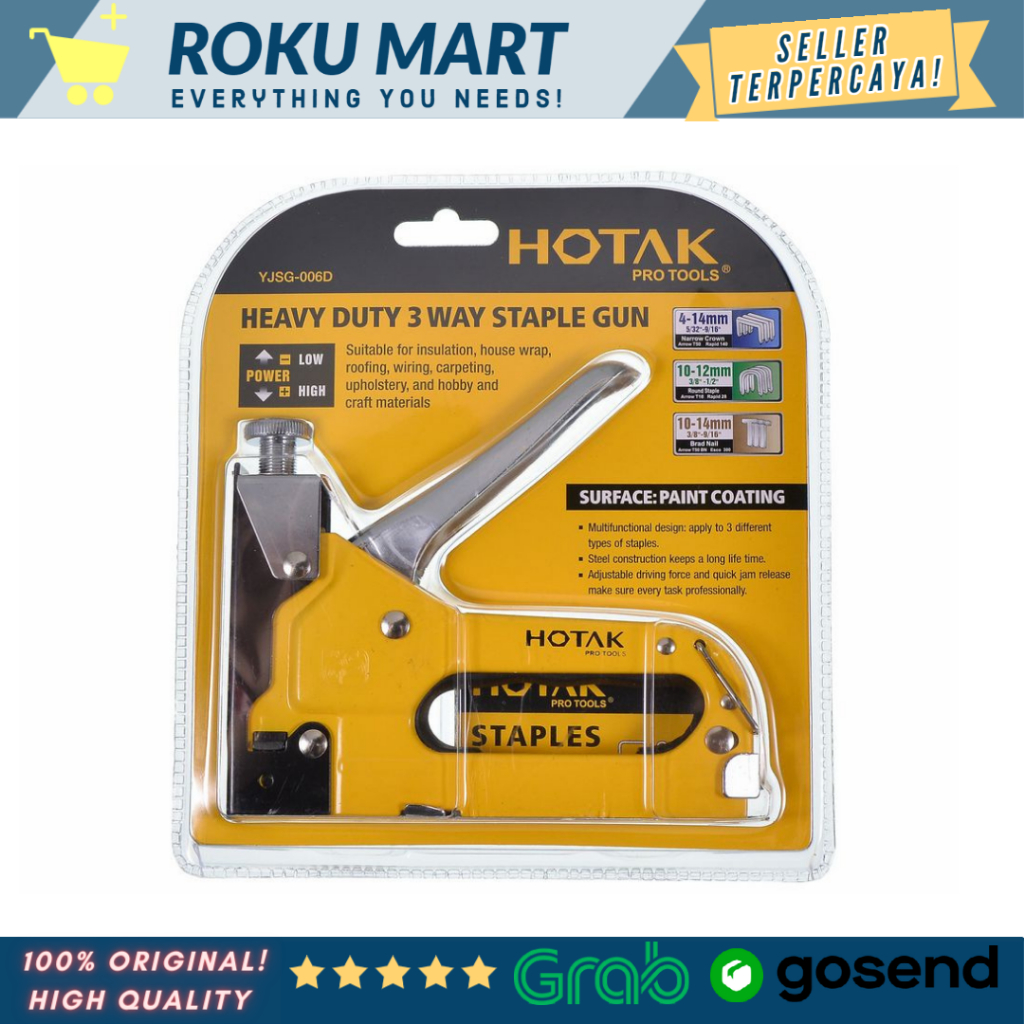 

HOTAK Heavy Duty 3 Way Staple Gun YJSG-006D / HOTAK STAPLES TEMBAK STAPLER GUN