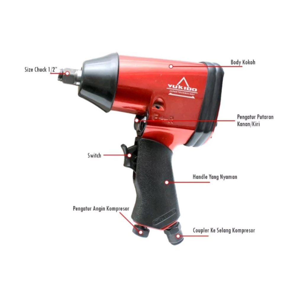 Air Impact 1/2 Inch Firebird FB 1483 X Air Impact wrench YUKIDO JAPAN TECHNOLOGY