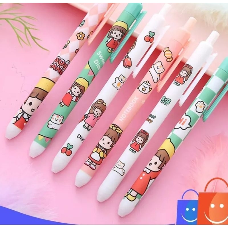 

pulpen Gel Motif Cartoon Pulpen Pelajar dan Kantor Pena Lucu