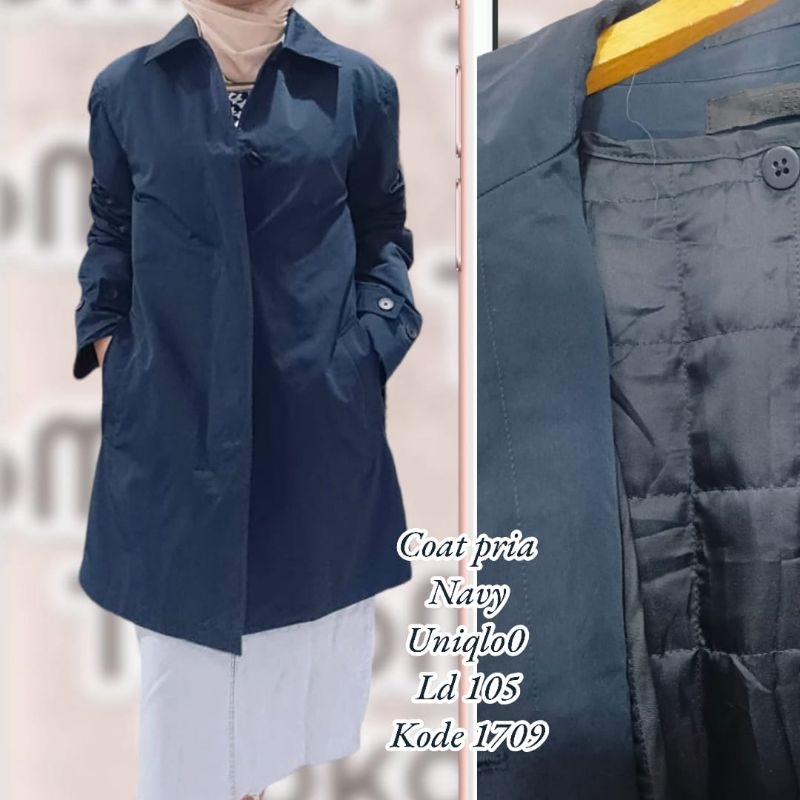 COAT PRIA NAVI UNIQLO LD 105 KODE (1709)