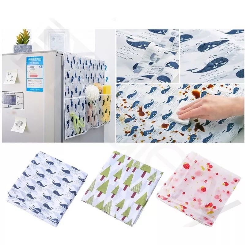 1 Pcs Taplak Cover Kulkas Cover Penutup Kulkas