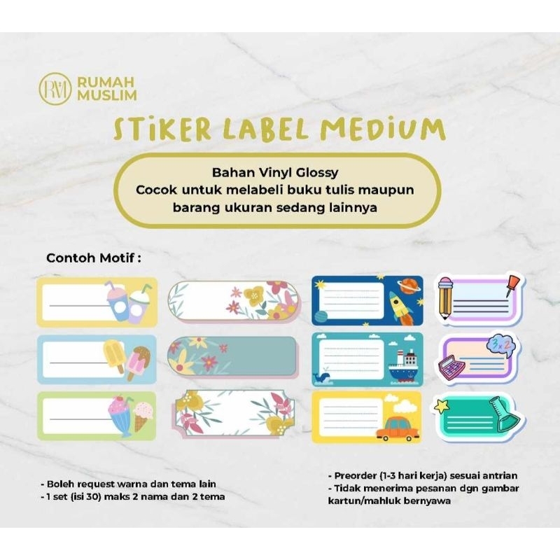 

Stiker buku tulis