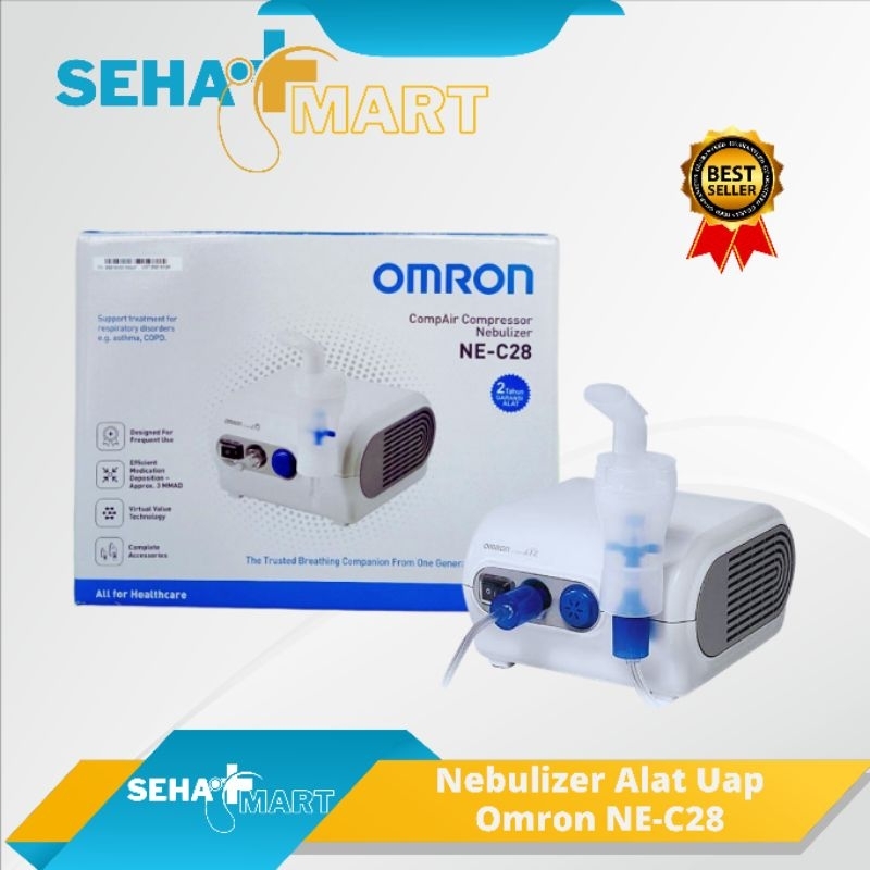 Nebulizer Omron NEC28 Nebu Alat Terapi Uap Pernapasan nebulizer omron c28 nebulizer omron nebulizer 