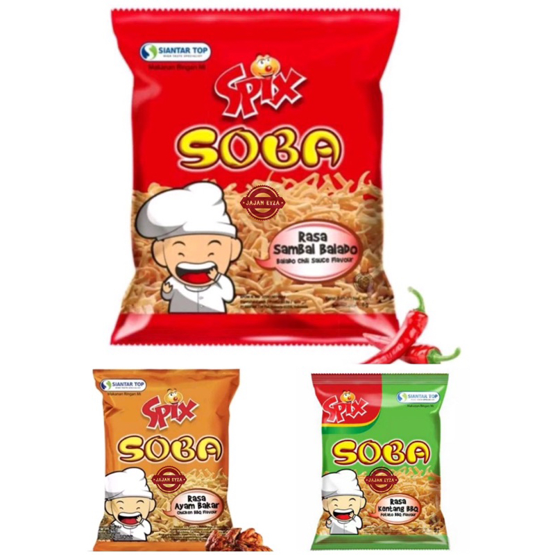 

SIANTARTOP SPIX SOBA RENTENG 1000/ PROMO SOBA SAMBAL BALADO / SOBA AYAM KECAP / SPIX SOBA POTATO BBQ / SNACK TERLARIS MIE SOBA