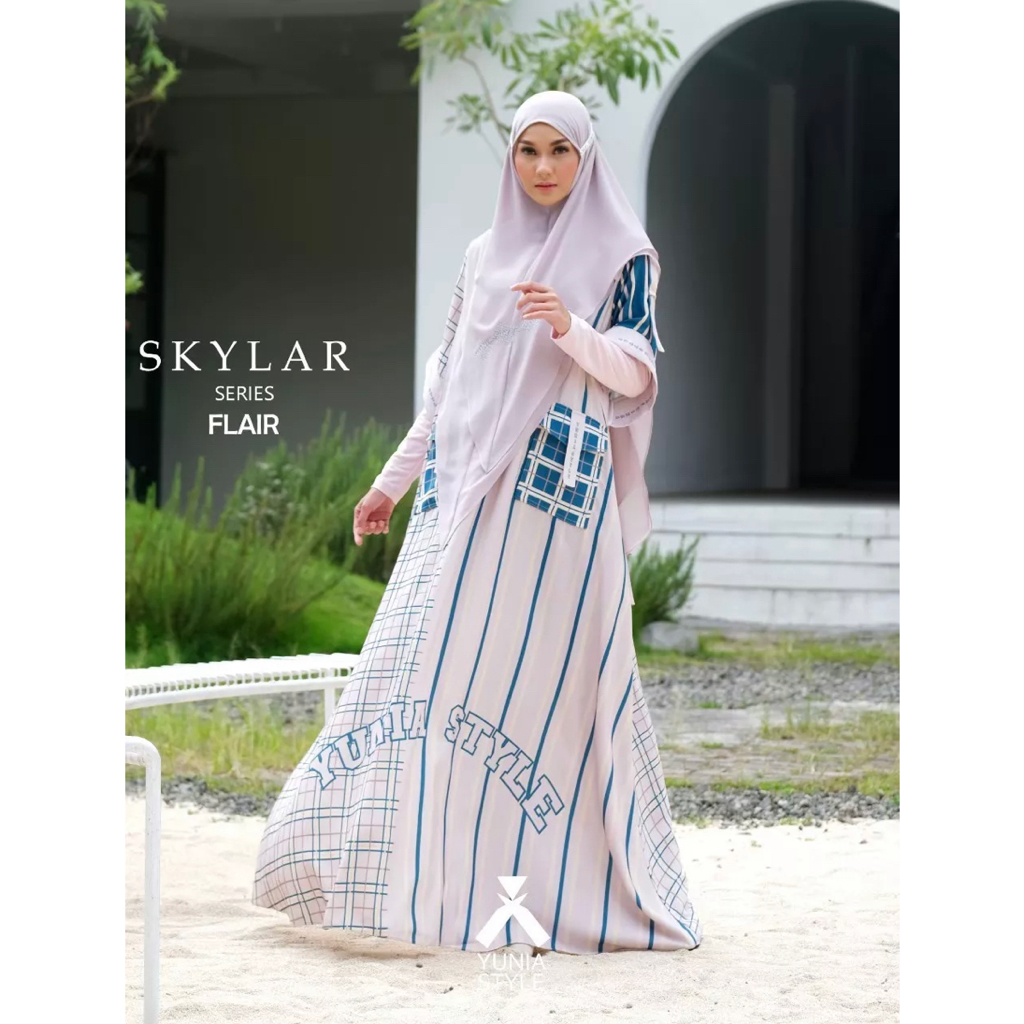 YUNIA STYLE I SKYLAR SERIES I BAJU SANTAI SYARI I BAJU SET SYARI