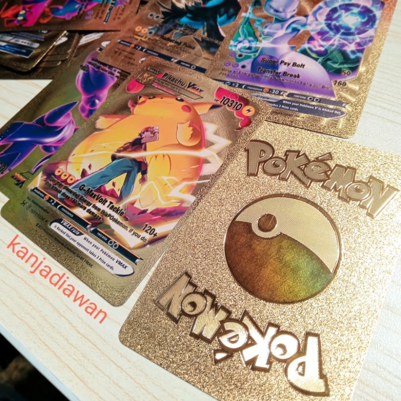 Kartu Pokemon Gold Kartu Silver Timbul Pokemon Card Emas Emboss