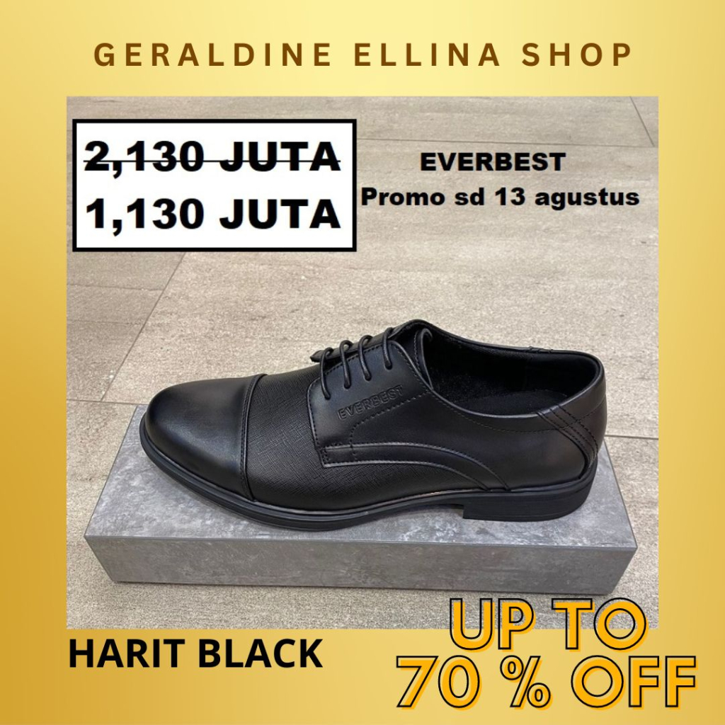 Sepatu kerja pria Everbest original 100% sale HARIT