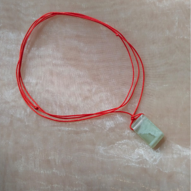 Kalung Giok tali merah/Liontin Batu Giok Hijau/Kalung Liontin Batu Giok Tali Merah