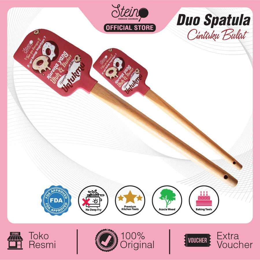 Duo Spatula Stein Cookware Baking Tahan Panas SteinCookware