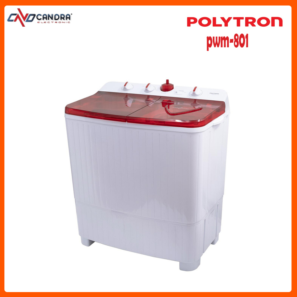 Mesin cuci 2 tabung  8KG POLYTRON PWM801