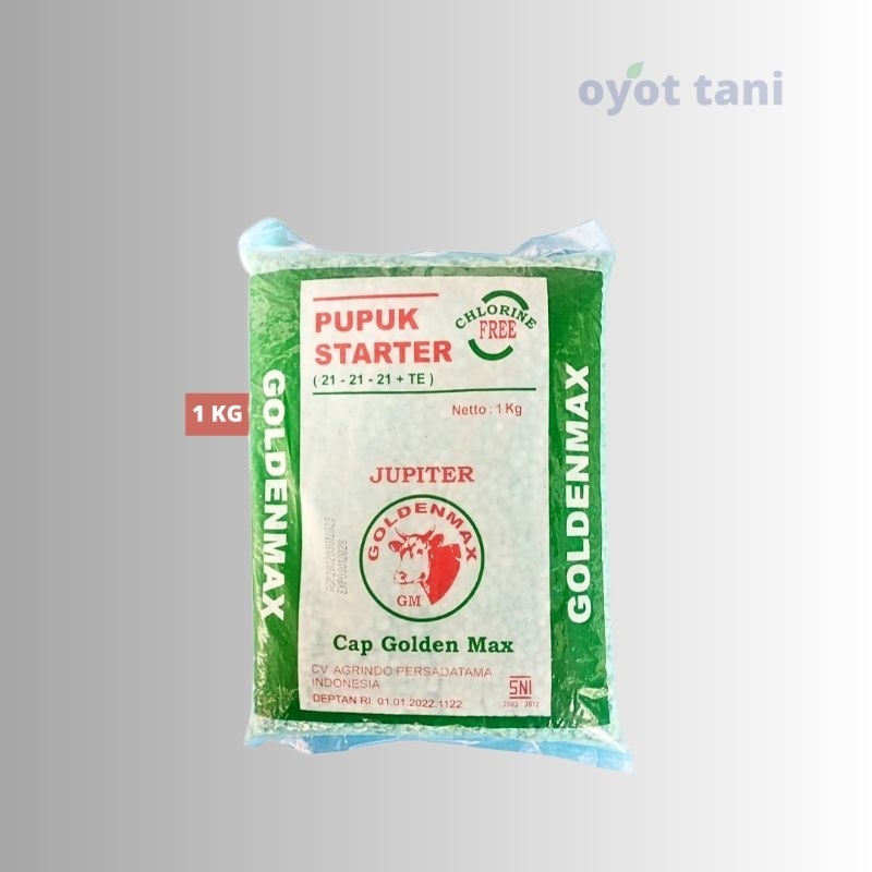 Pupuk Starter Goldenmax Jupiter 21-21-21+TE 1Kg (Original) Free Chlorine | Pupuk Starter Prill untuk