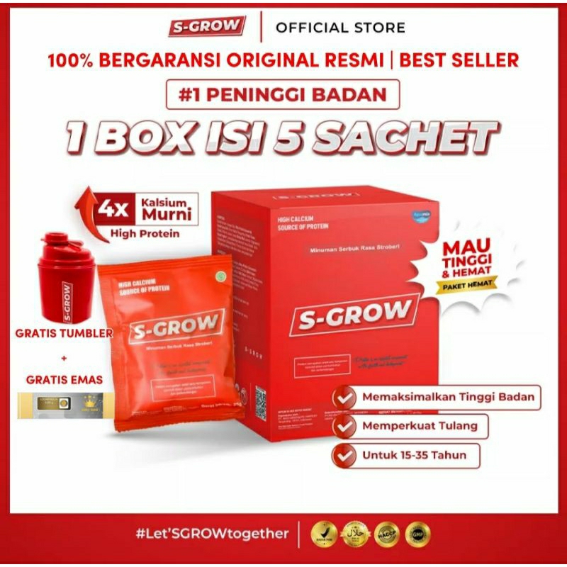 S GROW PENINGGI BADAN ORIGINAL BERGARANSI