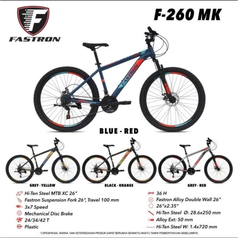 sepeda MTB 26 inch fastron  pacific F-260 AL
