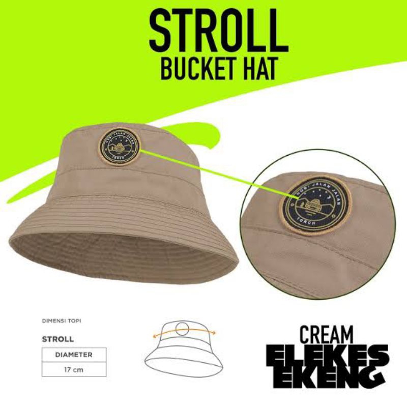 topi strol cream wanita original torch