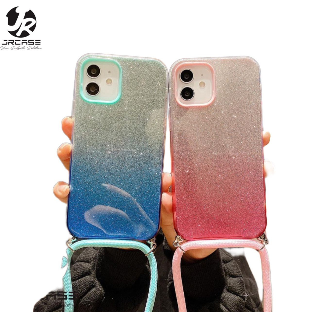 JRCASE Softcase Gliter Tali  REDmi 9C SILIKON JELLY CASE CANDY LANYARD