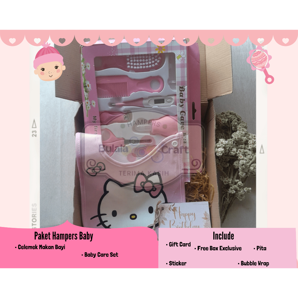 

Hampers dan Kado Lahiran Baby New Born Cewek Usia 0-12 Bulan
