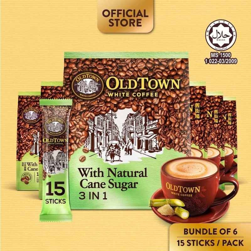 Oldtown White Coffee With Natural Cane Sugar 3in1 Instant PreMix White Coffee.