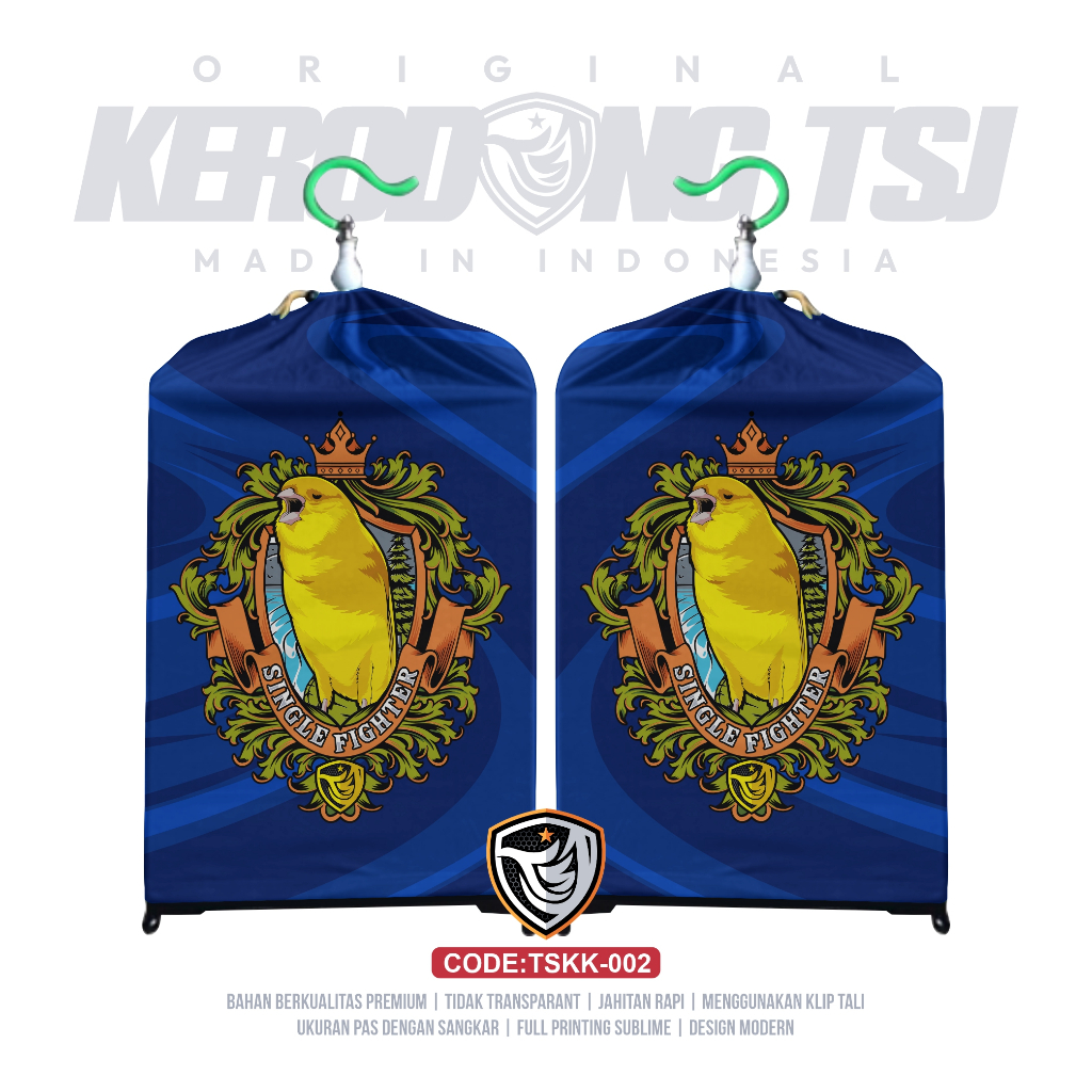 Kerodong Kotak Kenari No.1 No.2 No.3 Kerodong Sangkar Kotak Cucak Ijo, Kenari, Kacer Full Printing