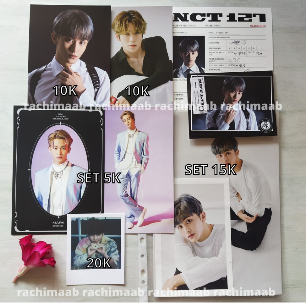 POSTCARD PC NATURE REPUBLIC BOOKMARK SG21 NCT 127 MARK JAEHYUN TAEYONG HAECHAN
