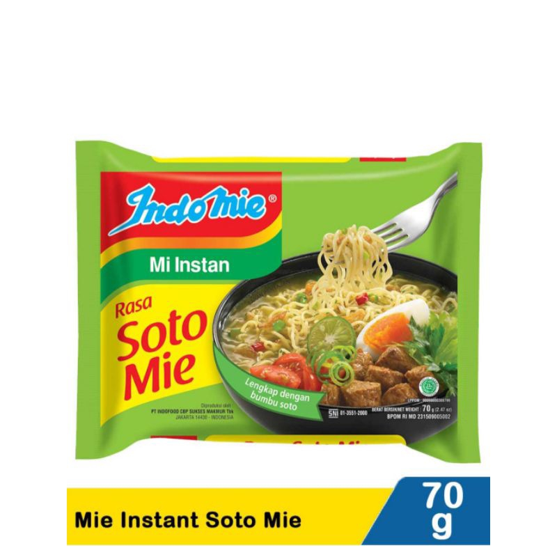 

Indomie Rebus Soto Mie 70gr