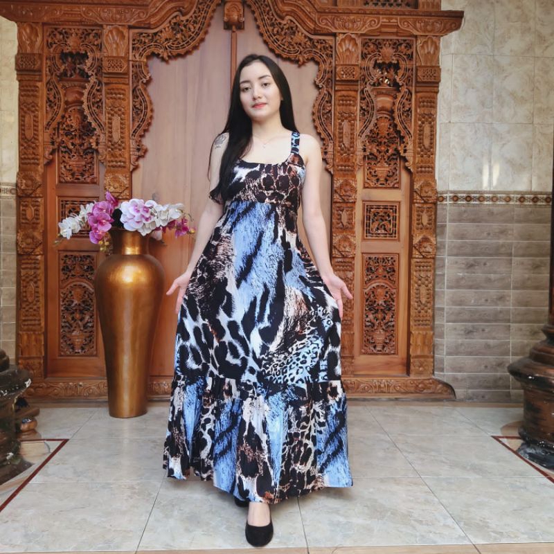 Dress Overall Anggun Pita Tali Belakang Backless Pantai aksen Pita By Habibi Bali