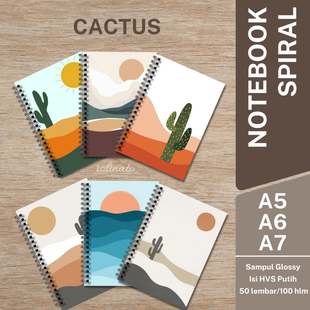 

Notebook Spiral CACTUS Series / Sketchbook Buku Tulis Spiral