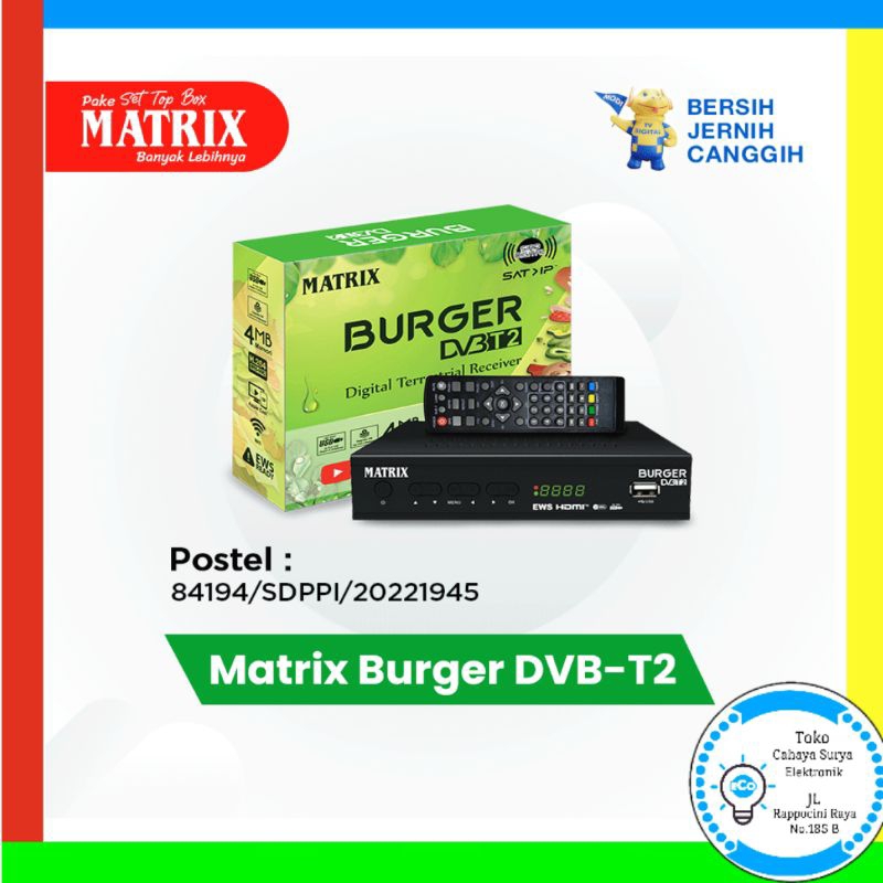 Set Top Box STB Matrix Burger DVB T2