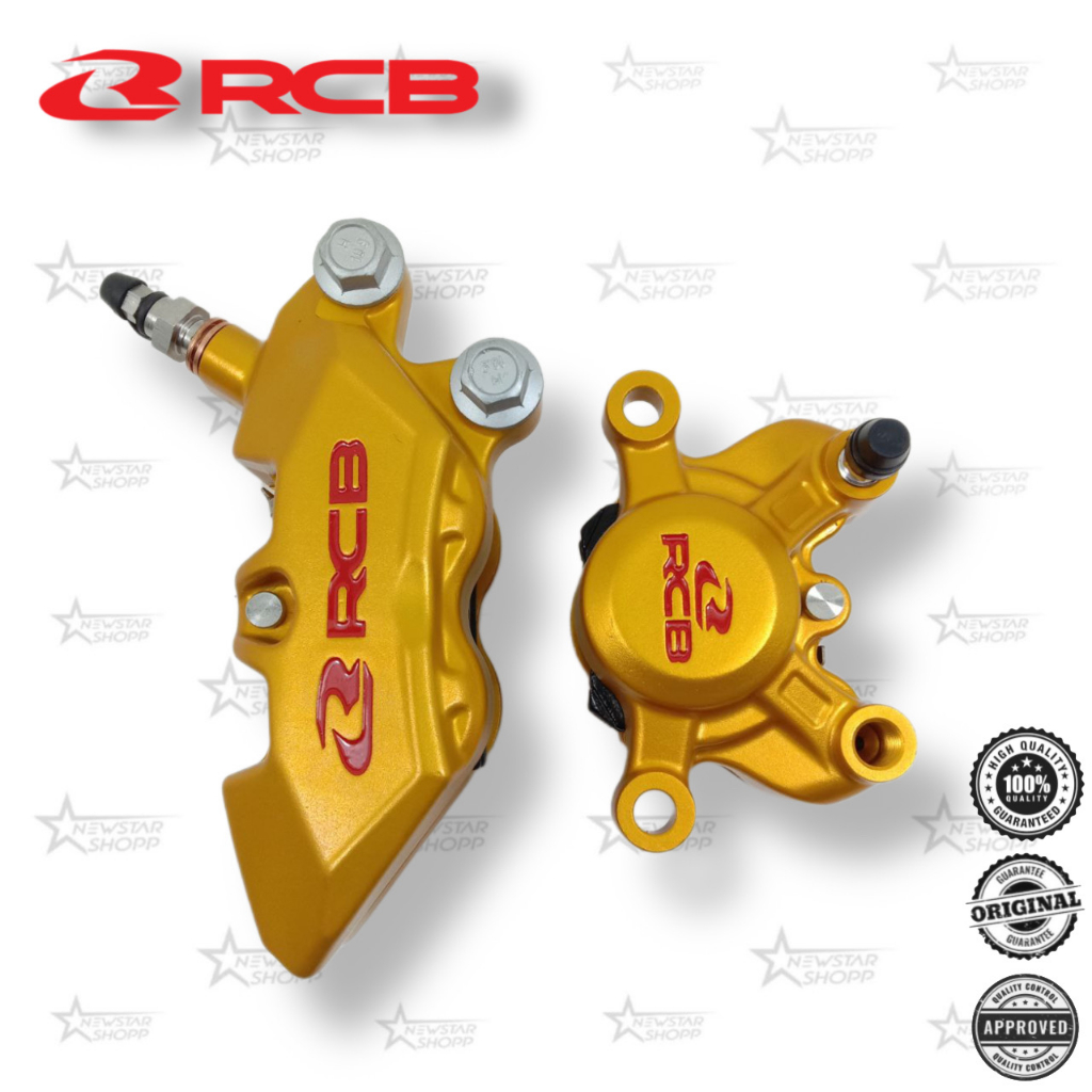 Set Kaliper RCB Depan Belakang RCB R1 + R55 depan 4 piston Belakang 2 Piston 4p + 2p Universal Semua