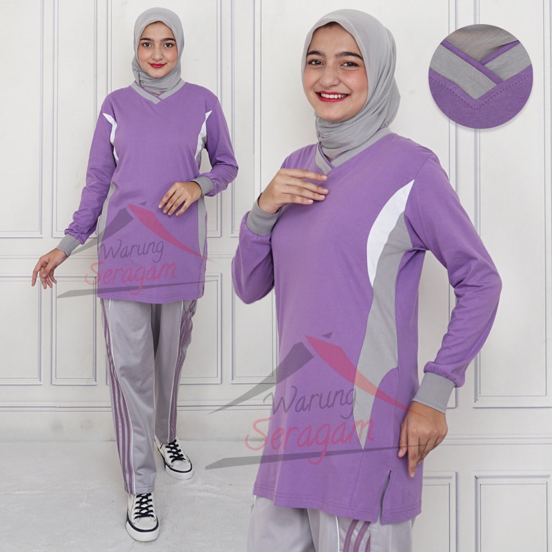 Senam Wanita Set Baju Senam Wanita 1 Set Training Seragam Muslimah