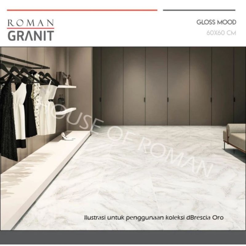 Roman Granit dBrescia Oro 60x60 / granit glossy / lantai glossy / lantai kilap / granit kilap / lantai marmer / lantai murah / granit murah