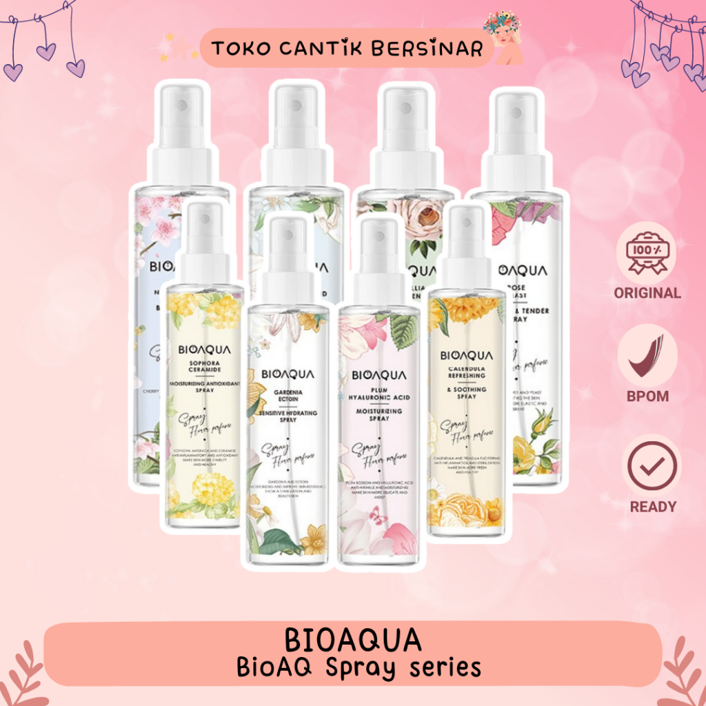 BIOAQUA Face Mist Spray Wajah Portable 150ml Hydrating Brightening Spray BPOM ORIGINAL