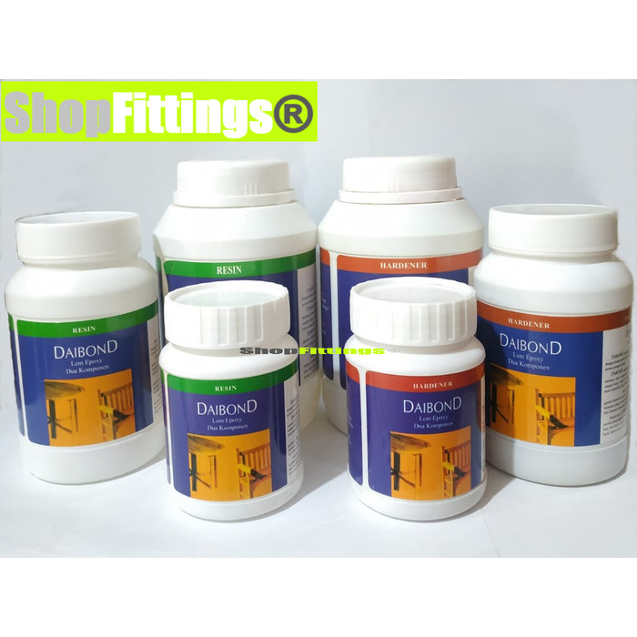 Lem Epoxi Epoksi Kayu Dua Komponen Resin Hardener Two Part Epoxy Glue Wood Adhesive ¼ ½ 1 kg