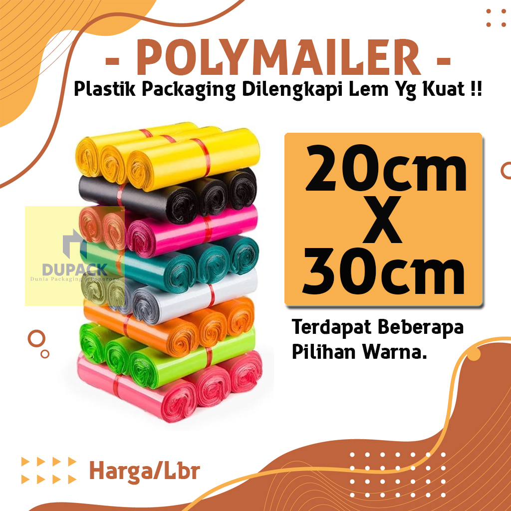 

Packing Plastik Polymailer 20x30cm Warna Kemasan Olshop DUPACK