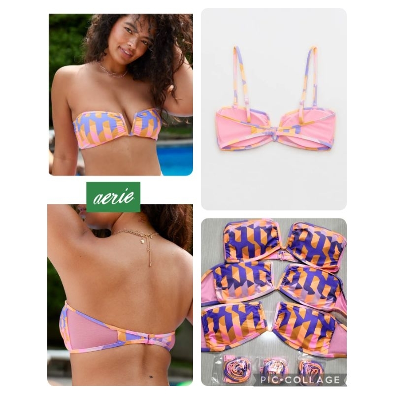 Bra Bikini Top Mesh V Wire Branded by Aerie