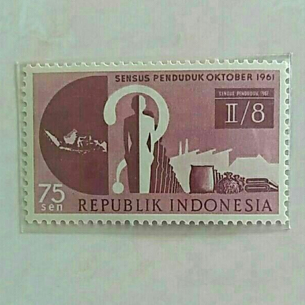 

(AD) Perangko Indonesia 1961 Sensus Penduduk Single Set Mint