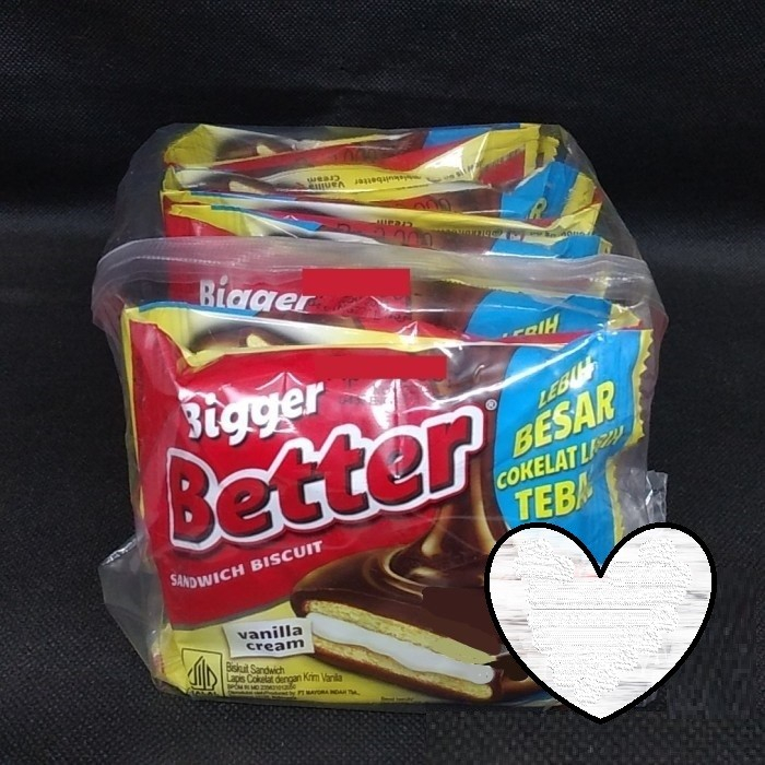 

( Satu Pack isi 10 ) Better Bigger Renceng 27gr Sandwich Biscuit