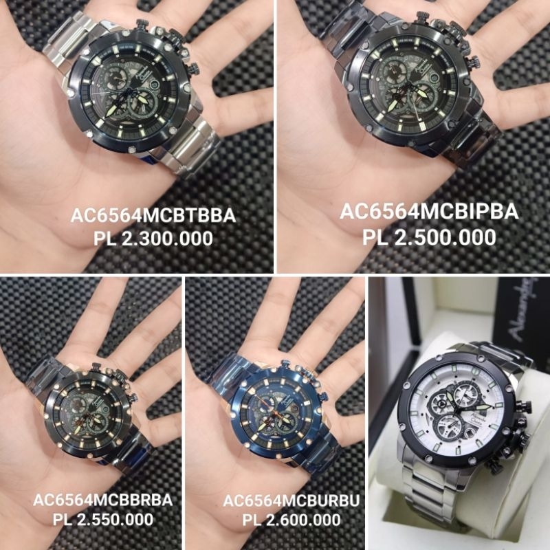 Alexandre Christie Cowok AC 6564 MC Original // Jam Ac6564 Stainless ORI