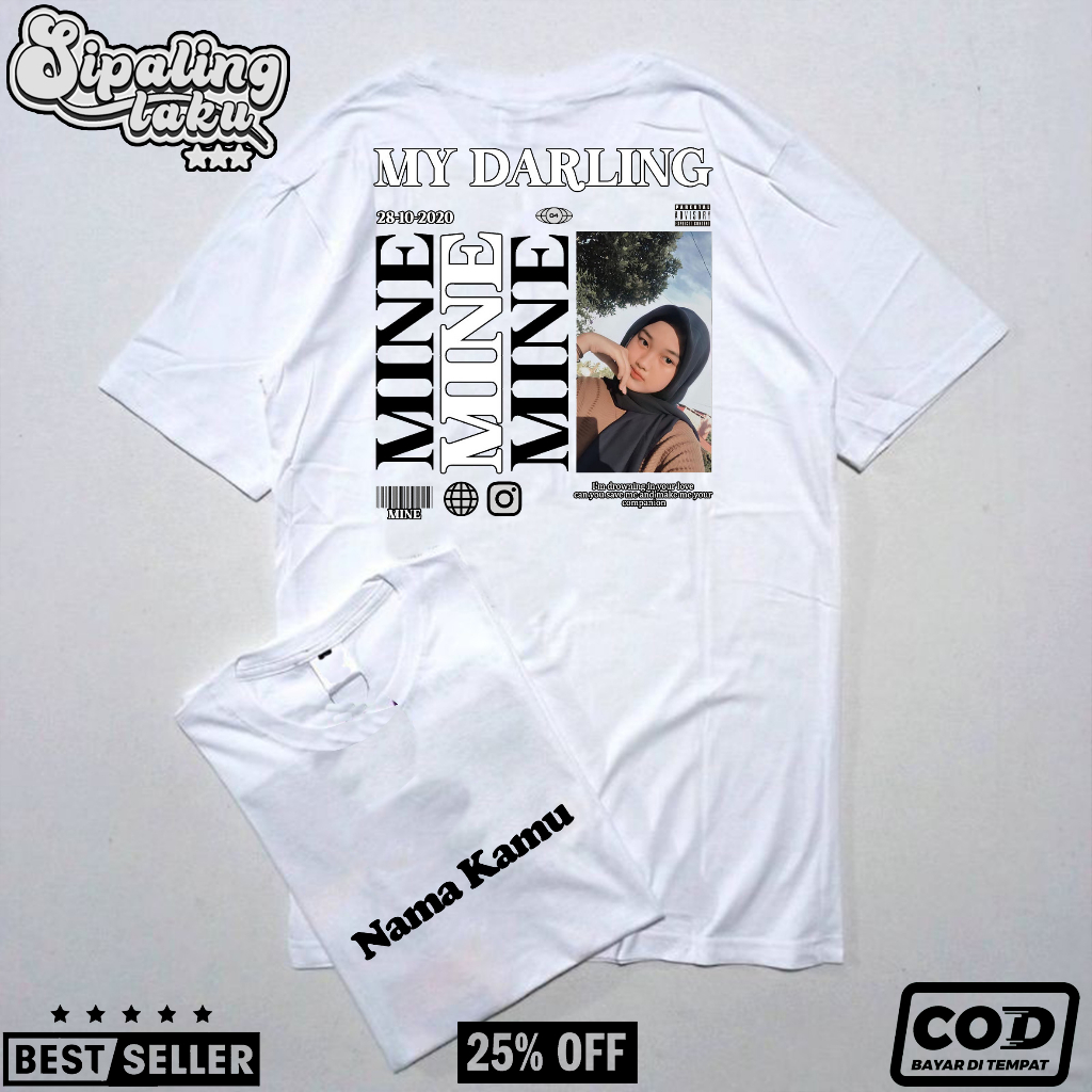 SEHARI JADI! KAOS CUSTOM REQUEST KAOS BUCIN STREETWEAR BISA REQUEST PAKAI FOTO SENDIRI SUKA SUKA| AE