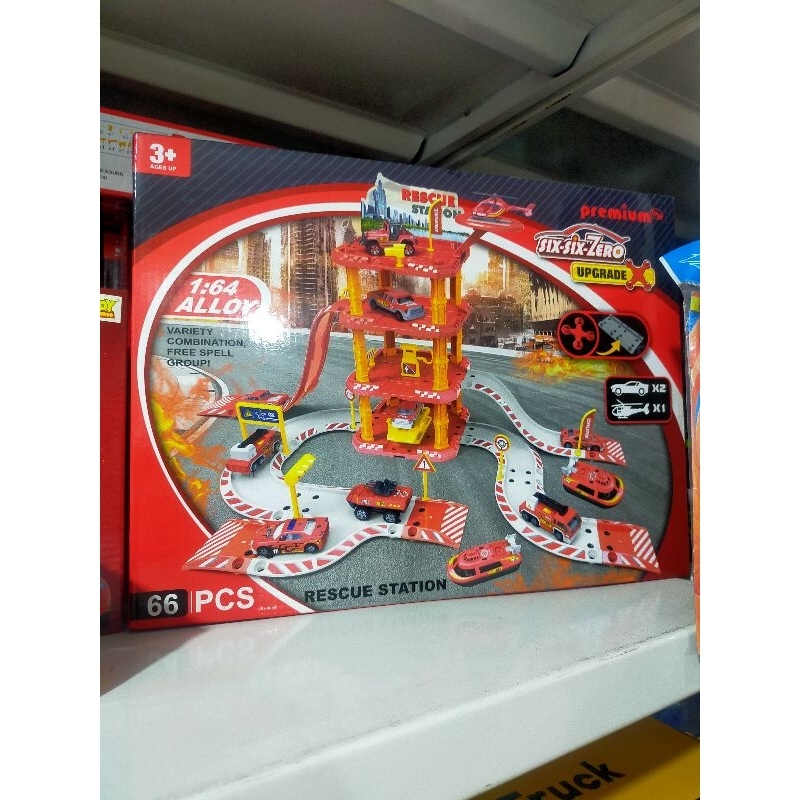 kendaraan mainan rescue station premium
